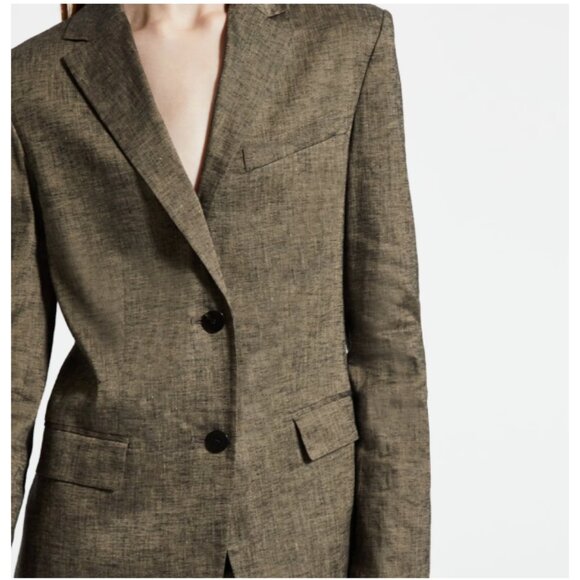 Theory Classic Blazer in Textured Linen Women's Size 8 - Picture 3 of 12